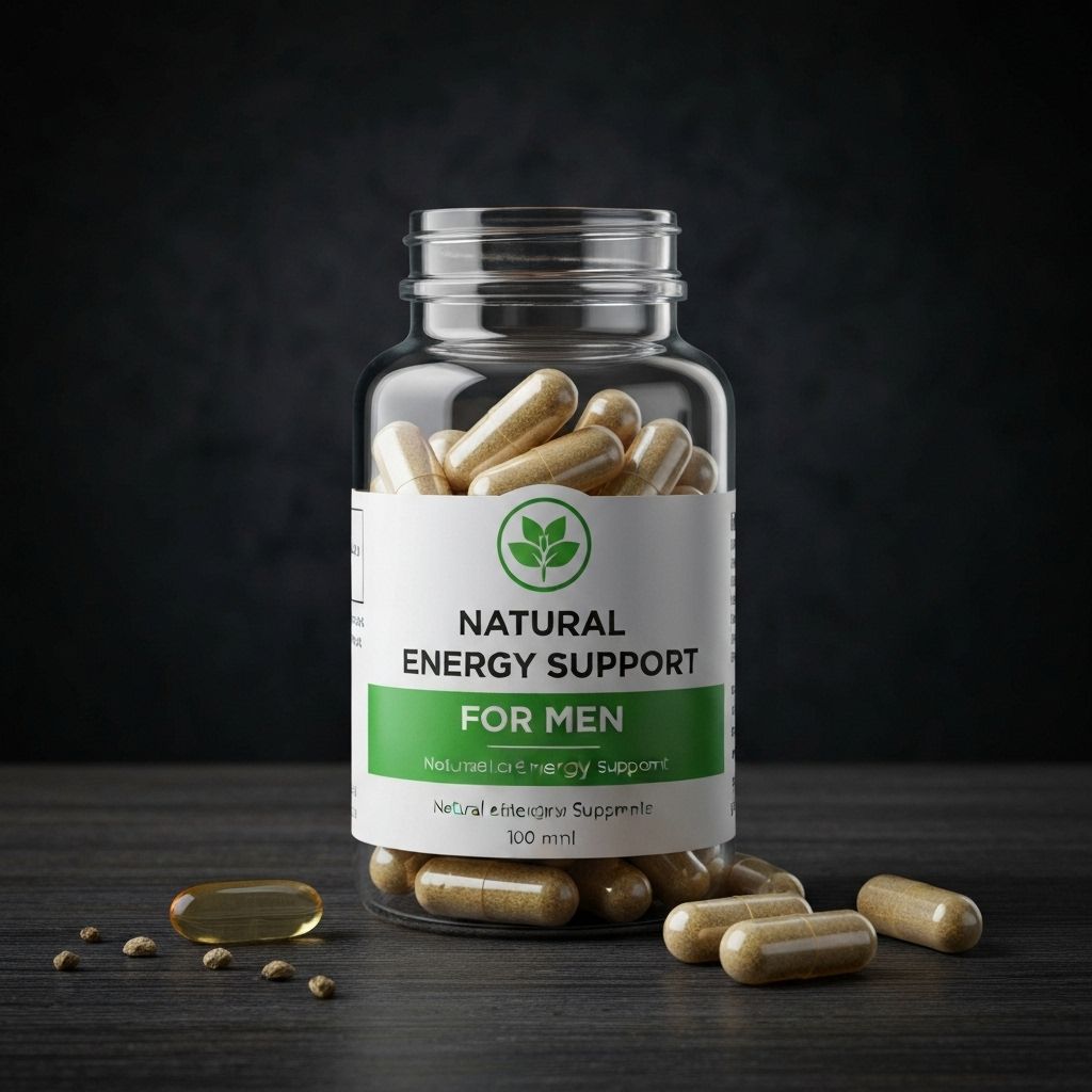 Natural energy support capsules for men